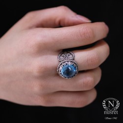 Silver Ring with Aquamarine - 1