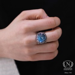 Silver Ring with Aquamarine - 2