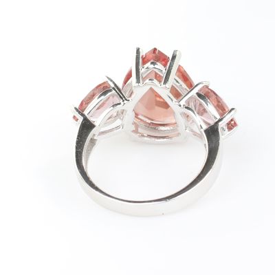 Silver Three-Stone Ring with Zultanite - 4