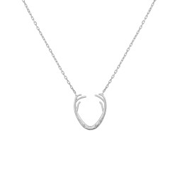 Sterling Silver Buckhorn Dainty Necklace, Gold Plated - 4