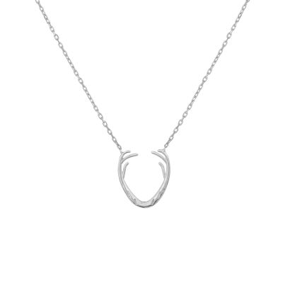 Sterling Silver Buckhorn Dainty Necklace, Gold Plated - 4