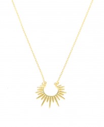 Sterling Silver Hittite Sun Dainty Necklace - 6