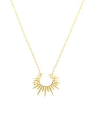 Sterling Silver Hittite Sun Dainty Necklace - 6