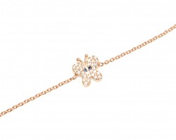 Sterling Silver Little Butterfly Bracelet, Rose Gold Vermeil - 4