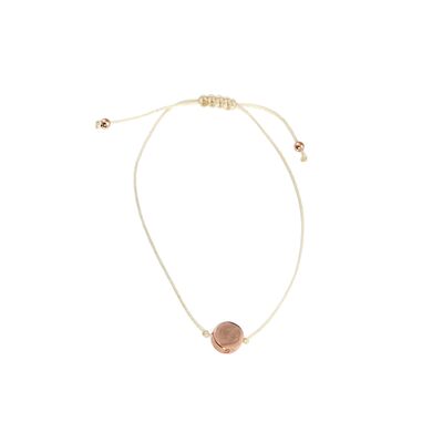 Sterling Silver Round Cord Bracelet, Rose Gold Plated - 3